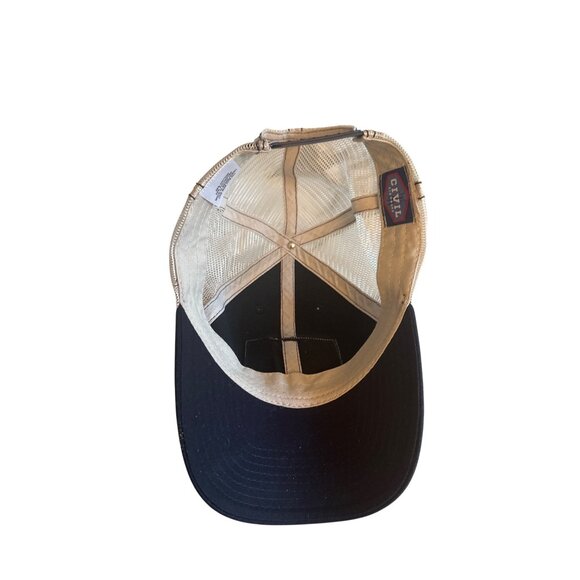 Colorado Flag Trucker Hat Navy Front Beige Mesh Back Adjustable Snapback Civil S - Picture 4 of 6